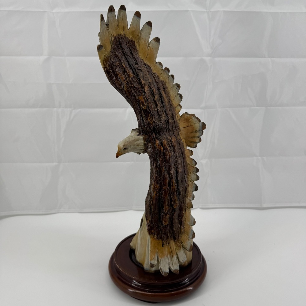 TII Collections Resin Flying Eagle Figurine Unisex 17.5in Brown Rustic Decor